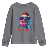 Funny Christmas Santa Shark Xmas Gift Youth Sweatshirt - Wonder Print Shop