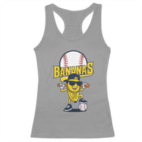 Cool Banana Playing Baseball Racerback Tank Top Funny Fruit Sports Gift - Wonder Print Shop