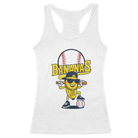 Cool Banana Playing Baseball Racerback Tank Top Funny Fruit Sports Gift - Wonder Print Shop