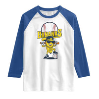 Cool Banana Playing Baseball Raglan Shirt Funny Fruit Sports Gift - Wonder Print Shop