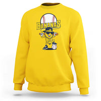 Cool Banana Playing Baseball Sweatshirt Funny Fruit Sports Gift - Wonder Print Shop