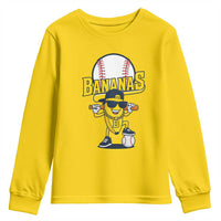 Cool Banana Playing Baseball Youth Sweatshirt Funny Fruit Sports Gift - Wonder Print Shop