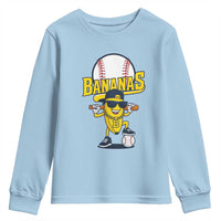 Cool Banana Playing Baseball Youth Sweatshirt Funny Fruit Sports Gift - Wonder Print Shop