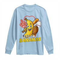 Funny Baseball Long Sleeve Shirt Lets Go Bananas Fruit Sports Lover Gift - Wonder Print Shop