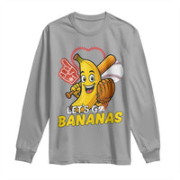 Funny Baseball Long Sleeve Shirt Lets Go Bananas Fruit Sports Lover Gift - Wonder Print Shop