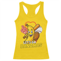 Funny Baseball Racerback Tank Top Lets Go Bananas Fruit Sports Lover Gift - Wonder Print Shop