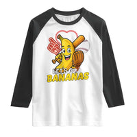Funny Baseball Raglan Shirt Lets Go Bananas Fruit Sports Lover Gift - Wonder Print Shop