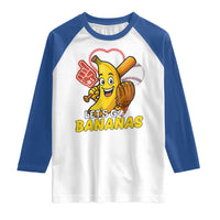 Funny Baseball Raglan Shirt Lets Go Bananas Fruit Sports Lover Gift - Wonder Print Shop
