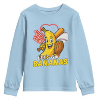 Funny Baseball Youth Sweatshirt Lets Go Bananas Fruit Sports Lover Gift - Wonder Print Shop