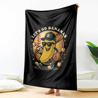 Funny Banana Baseball Throw Blanket Sports Humor Banana Baseball - Wonder Print Shop