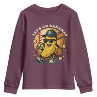 Funny Banana Baseball Youth Sweatshirt Sports Humor Banana Baseball - Wonder Print Shop