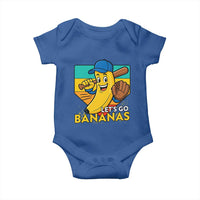 Lets Go Bananas Baby Onesie Funny Banana Baseball Fruit Sports Gift - Wonder Print Shop