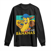 Lets Go Bananas Long Sleeve Shirt Funny Banana Baseball Fruit Sports Gift - Wonder Print Shop