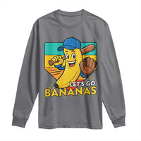 Lets Go Bananas Long Sleeve Shirt Funny Banana Baseball Fruit Sports Gift - Wonder Print Shop