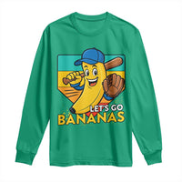 Lets Go Bananas Long Sleeve Shirt Funny Banana Baseball Fruit Sports Gift - Wonder Print Shop