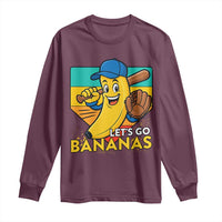 Lets Go Bananas Long Sleeve Shirt Funny Banana Baseball Fruit Sports Gift - Wonder Print Shop