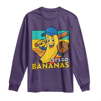 Lets Go Bananas Long Sleeve Shirt Funny Banana Baseball Fruit Sports Gift - Wonder Print Shop