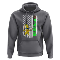 Banana Playing Baseball Lover Hoodie Retro American Flag - Wonder Print Shop