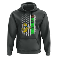 Banana Playing Baseball Lover Hoodie Retro American Flag - Wonder Print Shop