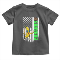 Banana Playing Baseball Lover Toddler T Shirt Retro American Flag - Wonder Print Shop
