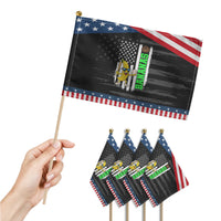 Banana Playing Baseball Lover Patriotic Handheld Flag Retro American Flag