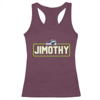 Funny Seattle Jimothy The Raccoon Racerback Tank Top Football Parody Viral Trash Panda Feral Meme