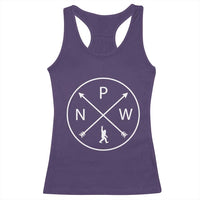 PNW Bigfoot Crossed Arrows Pacific Northwest Pride Racerback Tank Top