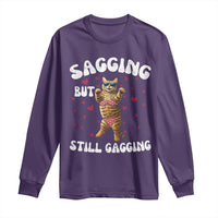 Funny Cat Sexy Long Sleeve Shirt Sagging But Still Gagging Gift - Wonder Print Shop