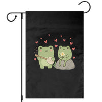 Cute Frog Lover Gift Garden Flag Romantic Frog Music - Wonder Print Shop