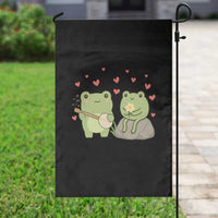 Cute Frog Lover Gift Garden Flag Romantic Frog Music - Wonder Print Shop