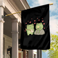 Cute Frog Lover Gift Garden Flag Romantic Frog Music - Wonder Print Shop