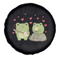 Cute Frog Lover Gift Spare Tire Cover Romantic Frog Music - Wonder Print Shop