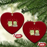Cute Frog Lover Gift Ceramic Ornament Romantic Frog Music - Wonder Print Shop