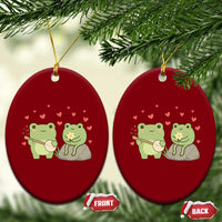 Cute Frog Lover Gift Ceramic Ornament Romantic Frog Music - Wonder Print Shop
