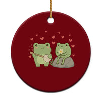 Cute Frog Lover Gift Ceramic Ornament Romantic Frog Music - Wonder Print Shop