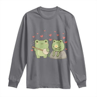 Cute Frog Lover Gift Long Sleeve Shirt Romantic Frog Music - Wonder Print Shop