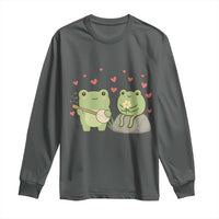 Cute Frog Lover Gift Long Sleeve Shirt Romantic Frog Music - Wonder Print Shop