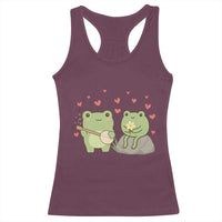 Cute Frog Lover Gift Racerback Tank Top Romantic Frog Music - Wonder Print Shop