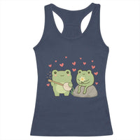 Cute Frog Lover Gift Racerback Tank Top Romantic Frog Music - Wonder Print Shop