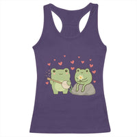 Cute Frog Lover Gift Racerback Tank Top Romantic Frog Music - Wonder Print Shop