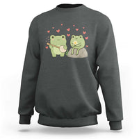 Cute Frog Lover Gift Sweatshirt Romantic Frog Music - Wonder Print Shop