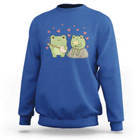 Cute Frog Lover Gift Sweatshirt Romantic Frog Music - Wonder Print Shop