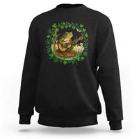 Funny Frog Playing Guitar Sweatshirt Music Lovers Gift - Wonder Print Shop