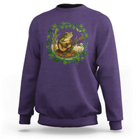 Funny Frog Playing Guitar Sweatshirt Music Lovers Gift - Wonder Print Shop
