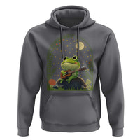 Frog Playing Guitar Hoodie Gift for Musicians - Wonder Print Shop