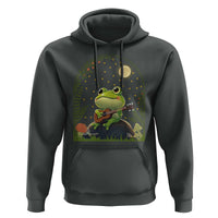 Frog Playing Guitar Hoodie Gift for Musicians - Wonder Print Shop