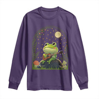 Frog Playing Guitar Long Sleeve Shirt Gift for Musicians - Wonder Print Shop