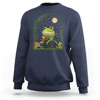 Frog Playing Guitar Sweatshirt Gift for Musicians - Wonder Print Shop
