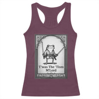 T’was The Tism M’Lord Racerback Tank Top Funny Medieval Knight Frog Gift - Wonder Print Shop