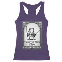 T’was The Tism M’Lord Racerback Tank Top Funny Medieval Knight Frog Gift - Wonder Print Shop